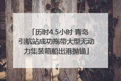 历时4.5小时 青岛引航站成功拖带大型无动力集装箱船出港抛锚